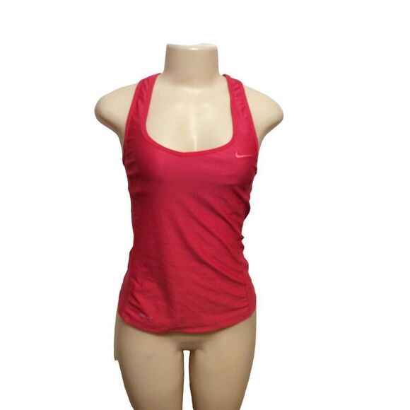 NIKE Dri Fit Tank With Build In Bra  Size S Pink - Picture 1 of 3